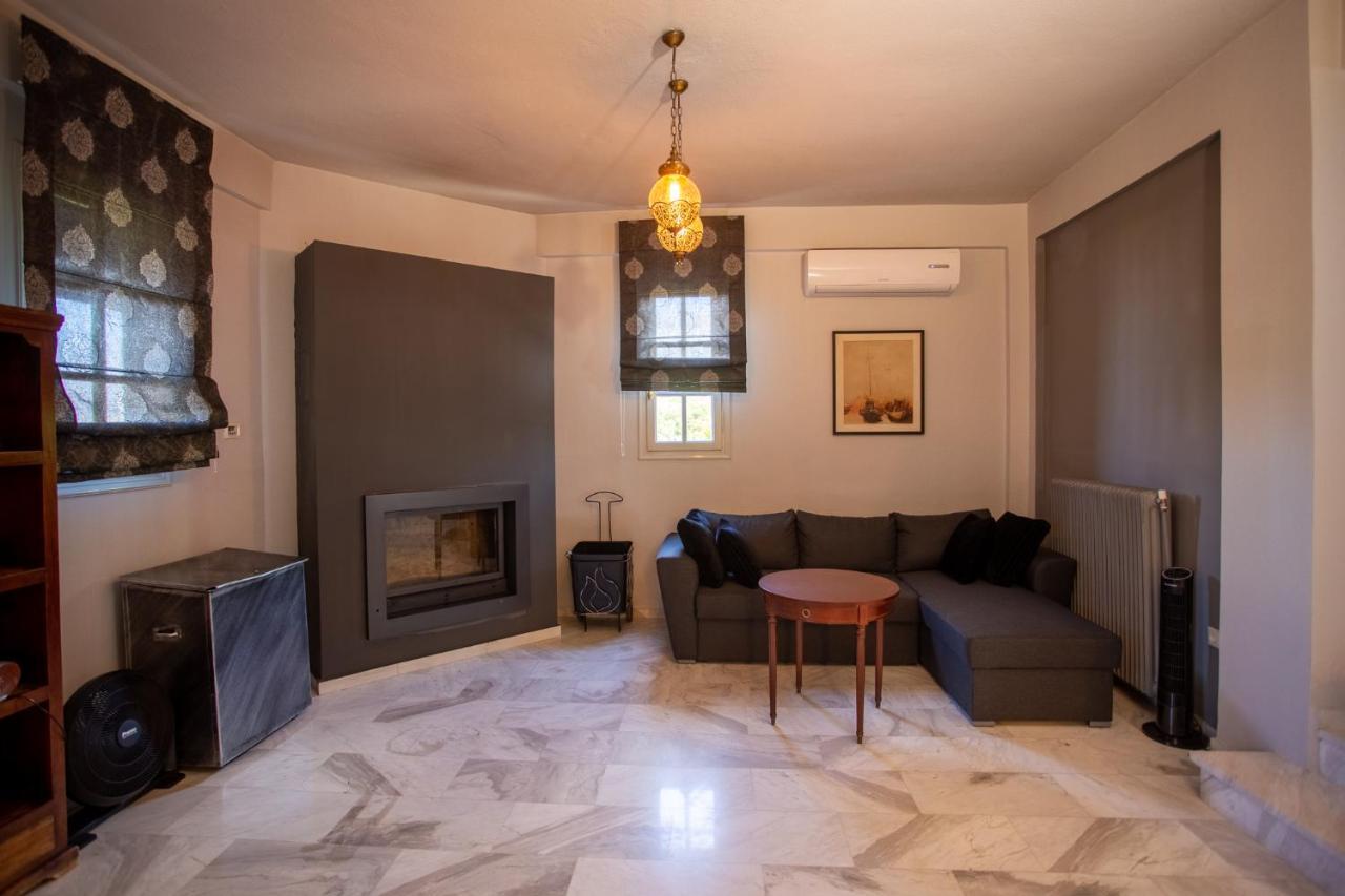 Τraditional Fully Detached Villa On A Luxurious Hillock Of Thessaloniki With Its Own Garden Also For Family & Wedding Gatherings For 10 To 25 People Only 15 Minutes From Airport Luaran gambar