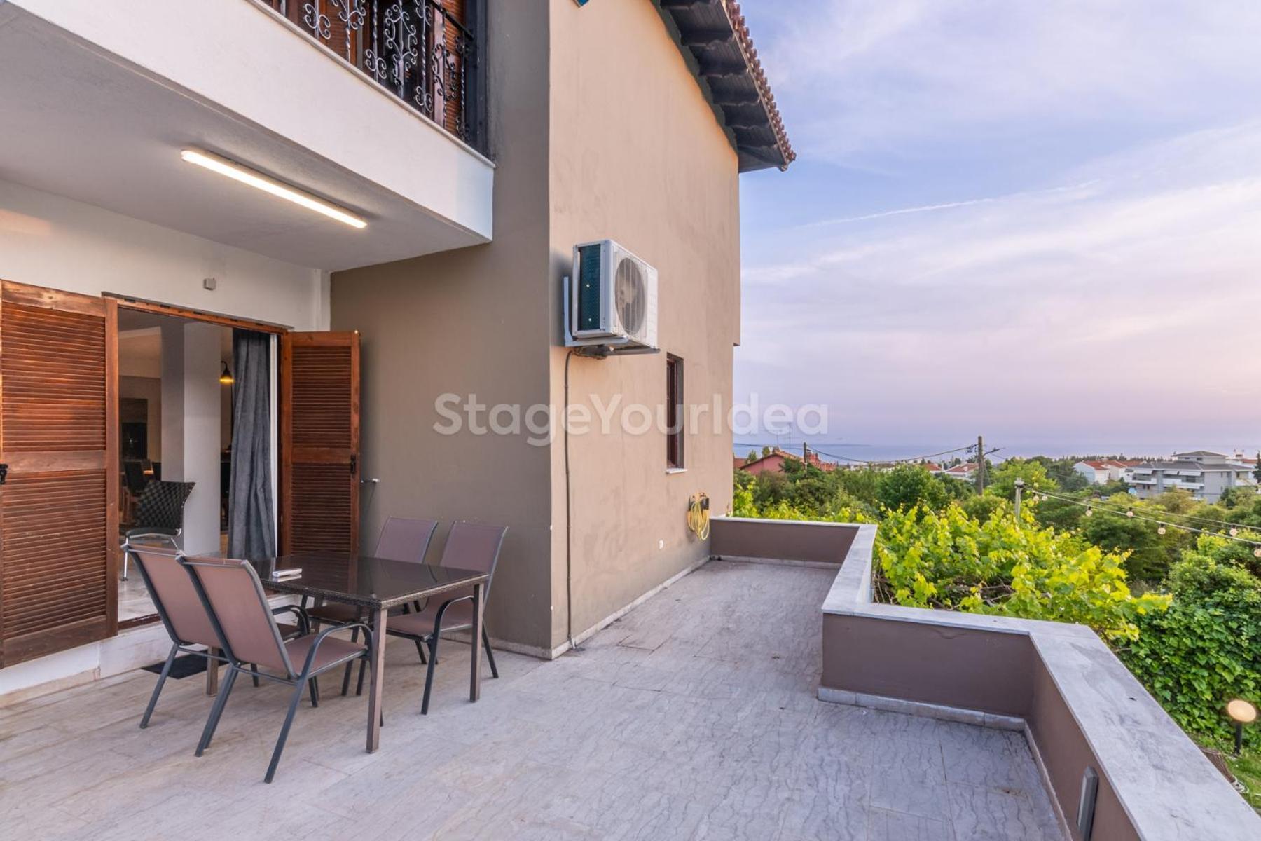 Τraditional Fully Detached Villa On A Luxurious Hillock Of Thessaloniki With Its Own Garden Also For Family & Wedding Gatherings For 10 To 25 People Only 15 Minutes From Airport Luaran gambar