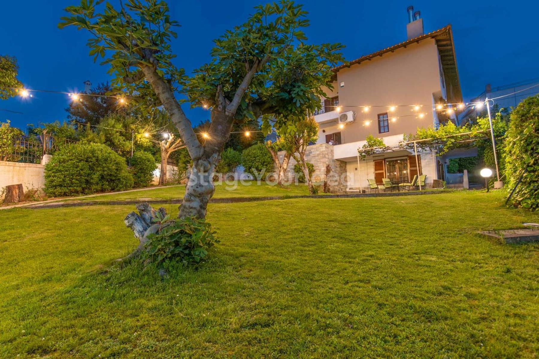 Τraditional Fully Detached Villa On A Luxurious Hillock Of Thessaloniki With Its Own Garden Also For Family & Wedding Gatherings For 10 To 25 People Only 15 Minutes From Airport Luaran gambar